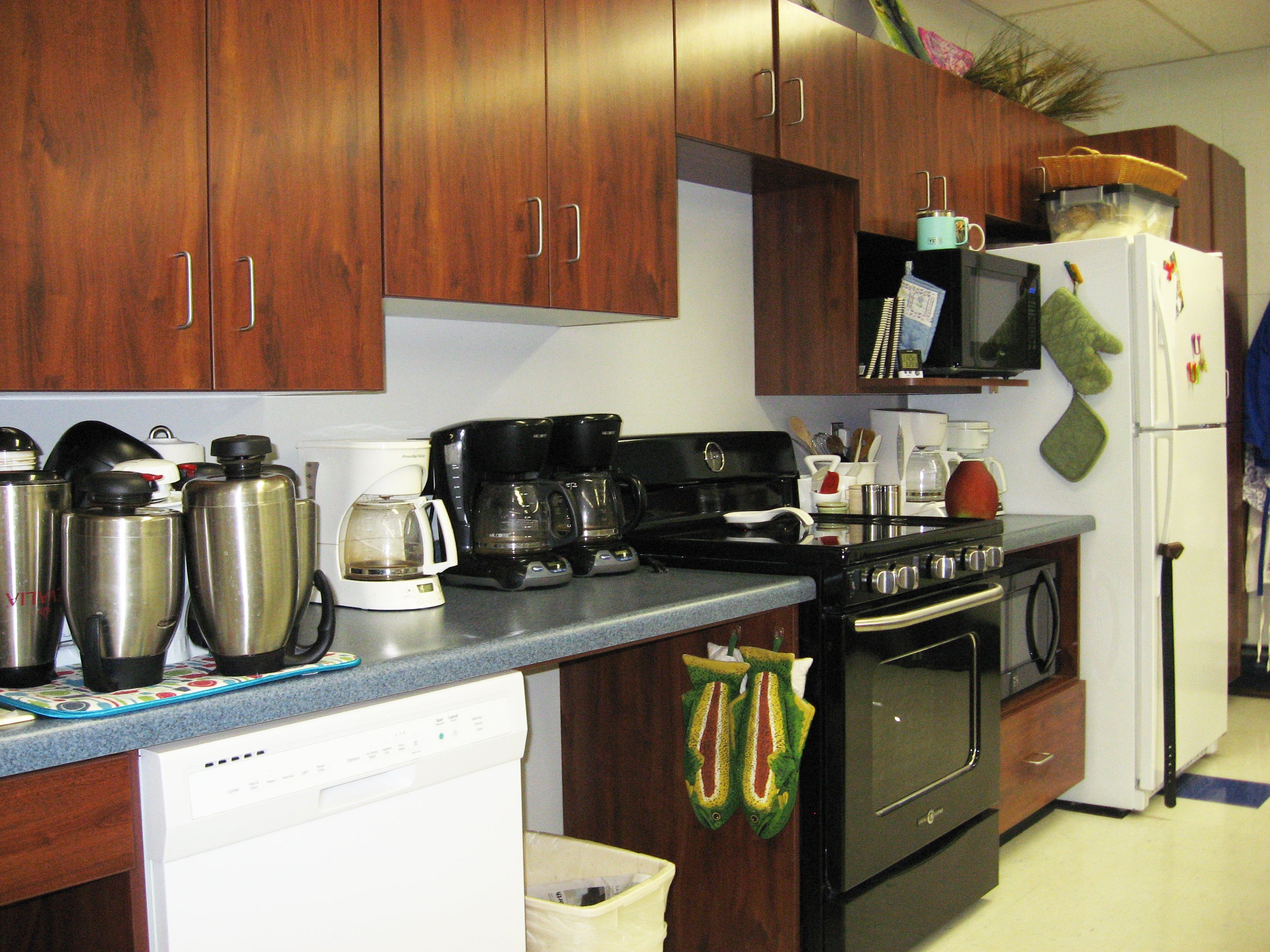 School student kitchen with oll under sink and reach stove controls